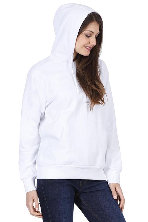 women's white hoodie